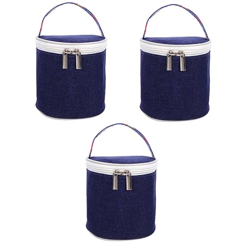 Gatuida 4 Teiliges Tragbares Kühl/Lunchbox Aufbewahrungsset Für Die Schule Tragetasche Strandtasche Mini Träger Suppenbecherhalter Becheraufbewahrung Aluminium Blau von Gatuida