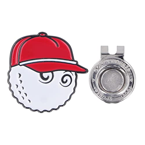 Gavigain Golfhut-Clip aus Zinklegierung mit magnetischem Ballmarker, leicht und rostbeständig, stilvolles Accessoire für Golfer (Red) von Gavigain