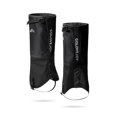 Gavigain Schneegamaschen, schützende Beinabdeckungen für Snowboarden, Bergsteigen, Skifahren, Outdoor-Aktivitäten (Black) von Gavigain