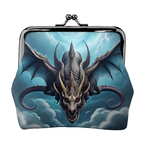 Flying Dragon Kleine Geldbörse für Damen, Geldbörse für Damen, kleine Damengeldbörse, kleine Make-up-Tasche für Geldbörse, Schwarz , Einheitsgröße, Taschen-Organizer von GaxfjRu