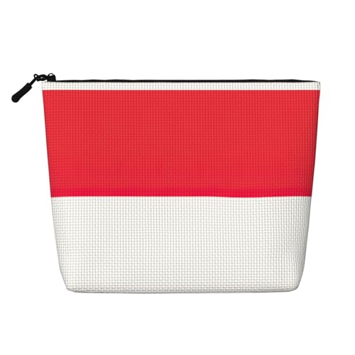 GaxfjRu Kleine Make-up-Tasche mit indonesischer Flagge, Reise-Kosmetiktasche, Make-up-Tasche, kleine Reise-Reißverschlusstasche, wasserabweisend, Schwarz, Einheitsgröße von GaxfjRu