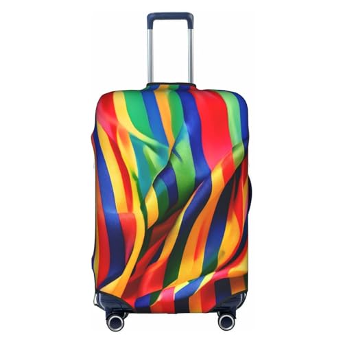 GaxfjRu Personalisierte Gepäckabdeckung in Regenbogenfarben, TSA-geprüft, Kofferabdeckungen für Gepäck, 71,1 cm, große Kofferhülle, Weiss/opulenter Garten, X-Large von GaxfjRu