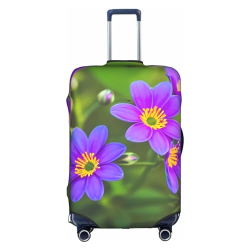 GaxfjRu Personalisierte Gepäckabdeckung mit blühenden Blumen, TSA-geprüft, Kofferabdeckungen für Gepäck, 71,1 cm, große Kofferhülle, Weiss/opulenter Garten, X-Large von GaxfjRu