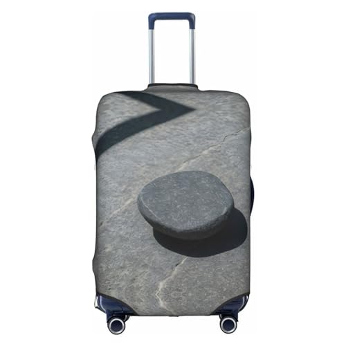 GaxfjRu Zen Stone Personalisierte Gepäckabdeckung, TSA-geprüfte Koffer, Kofferabdeckungen für Gepäck 71,1 cm, große Kofferhülle, Weiss/opulenter Garten, Medium von GaxfjRu