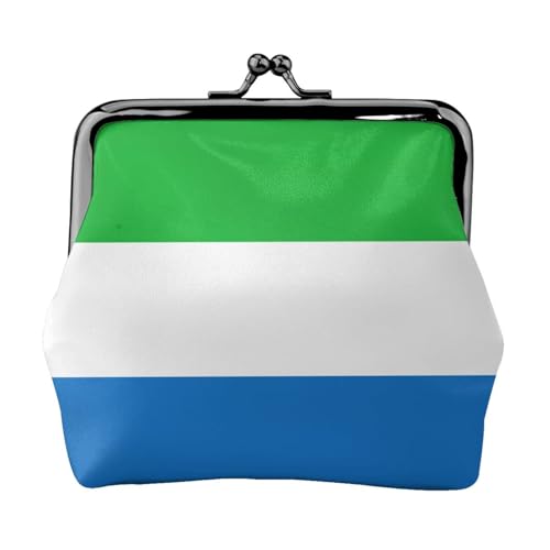 Geldbörse mit Sierra Leone-Flagge für Damen, kleine Damen-Geldbörse, kleine Make-up-Tasche für Geldbörse, kleine Geldbörsen für Damen, Schwarz, Einheitsgröße, Art Deco von GaxfjRu