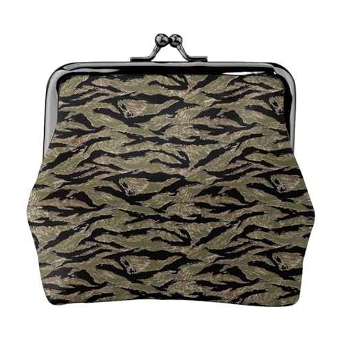 Geldbörse mit Tigerstreifen, Camouflage, kleine Damen-Geldbörse, kleine Make-up-Tasche für Geldbörse, kleine Geldbörsen für Damen, Schwarz, Einheitsgröße, Art Deco von GaxfjRu