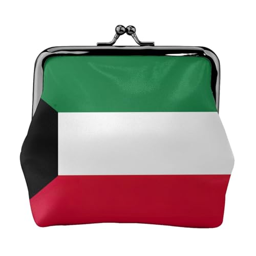 Geldbörse mit kuwaitischer Flagge für Damen, Münzbörse für Damen, kleine Damen-Geldbörse, geeignet für Damen, stilvoll und personalisiert, Schwarz, Einheitsgröße, Art Deco von GaxfjRu