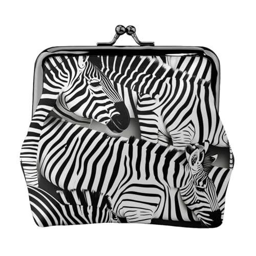 Zebra-Geldbörsen für Damen, Münzbörse für Damen, kleine Damen-Geldbörse, geeignet für Damen, stilvoll und personalisiert, Schwarz, Einheitsgröße, Art Deco von GaxfjRu