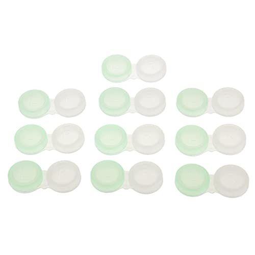 Gazechimp 10 Stück Mini Kontaktlinsenbehälter, Transparent/Nicht-Transparent Auswählbar - Grün, Transparent, Einheitsgröße von Gazechimp