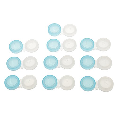 Gazechimp 10 Stück Mini Kontaktlinsenbehälter, Transparent / Nicht-Transparent Auswählbar - Blau, Transparent, Einheitsgröße Gazechimp 10 Stück Mini Kontaktlinsenbehälter, Transparent / Nicht-Transparent Auswählbar - Blau, Transparent, Einheitsgröße von Gazechimp