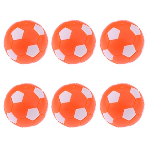 Gazechimp 6 Stück 36mm Kickerbälle Tischfußball Ersatz- Tischkicker Bälle - Orange von Gazechimp