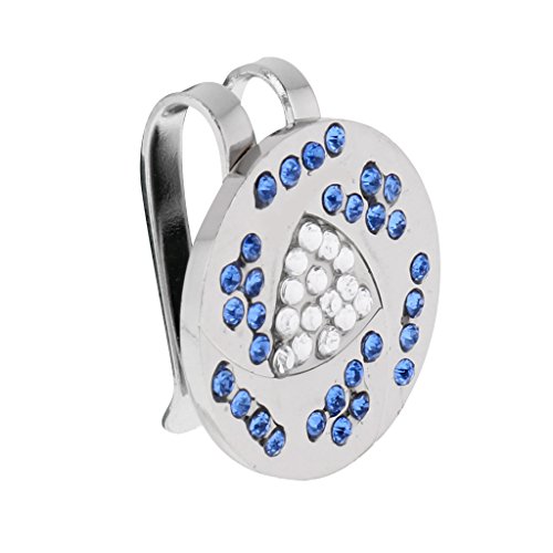 Gazechimp Bling-Bling Strass Golf Hat Clip mit Golf Ball Marker Gazechimp Bling-Bling Strass Golf Hat Clip mit Golf Ball Marker von Gazechimp