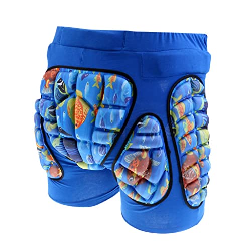 Gazechimp Protektorshorts Snowboard Protektoren Unterhose Schnee Protektor-Shorts Hüftschutzhosen - Blau, XS von Gazechimp