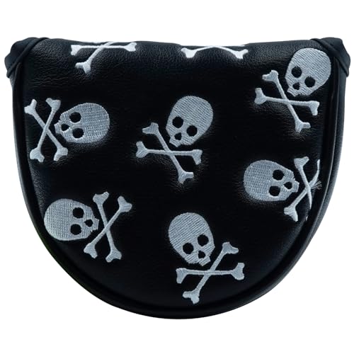 Gbourly Golfschlägerhaube, Totenkopf, Putter, Magnetverschluss, Skelett, PU-Leder, Schwarz Gbourly Golfschlägerhaube, Totenkopf, Putter, Magnetverschluss, Skelett, PU-Leder, Schwarz von Gbourly