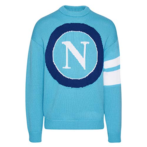 Gcds X Strickpullover, Wolle, Napoli SSC Knitted Sweater Unisex Erwachsene S Hellblau von Gcds