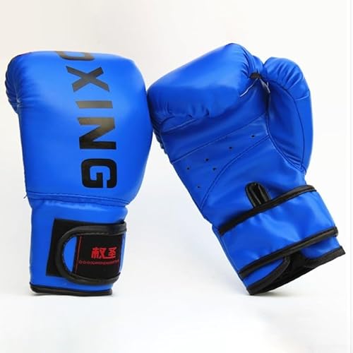 Boxhandschuhe für Karate, Sanda, Taekwondo, Handschutz, PU-Material, Rot, Schwarz, Blau, Erwachsenengrößen (Kinderblau) von GeRRiT