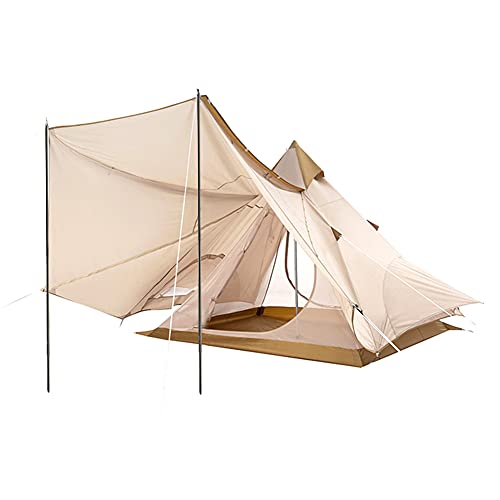 Familien-Campingzelt, großes wasserdichtes Doppelschicht-Pyramiden-Tipi-Zelt, Camping, mongolisches Jurtenzelt für Picknick, Festival von GeRRiT
