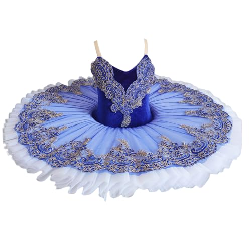 GeRRiT Blaue bestickte Pfannkuchenplatte Tutu, professionelles Ballett-Tutu für Kinder Erwachsene Mädchen Tanz Ballerina Party Kleid Trikot Kostüme,Blau,150 GeRRiT Blaue bestickte Pfannkuchenplatte Tutu, professionelles Ballett-Tutu für Kinder Erwachsene Mädchen Tanz Ballerina Party Kleid Trikot Kostüme,Blau,150 von GeRRiT