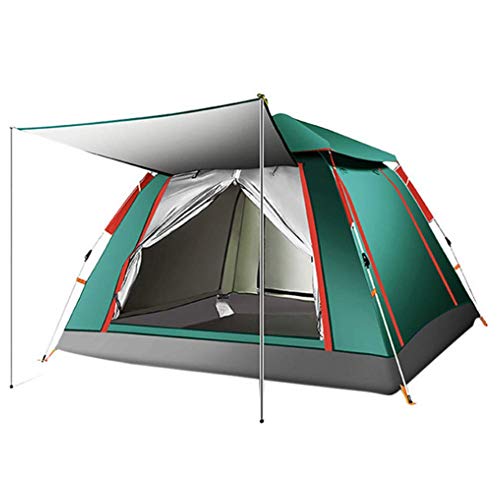 Zweitüriges 4-Jahreszeiten-Zelt für 3–4 Personen, automatisches Pop-Up-Zelt für Camping, wasserdichter Sonnenschutz, UV-Schutz, für Strand/Wandern/Rucksackreisen/Angeln, sofortiger Sonnenschutz von GeRRiT
