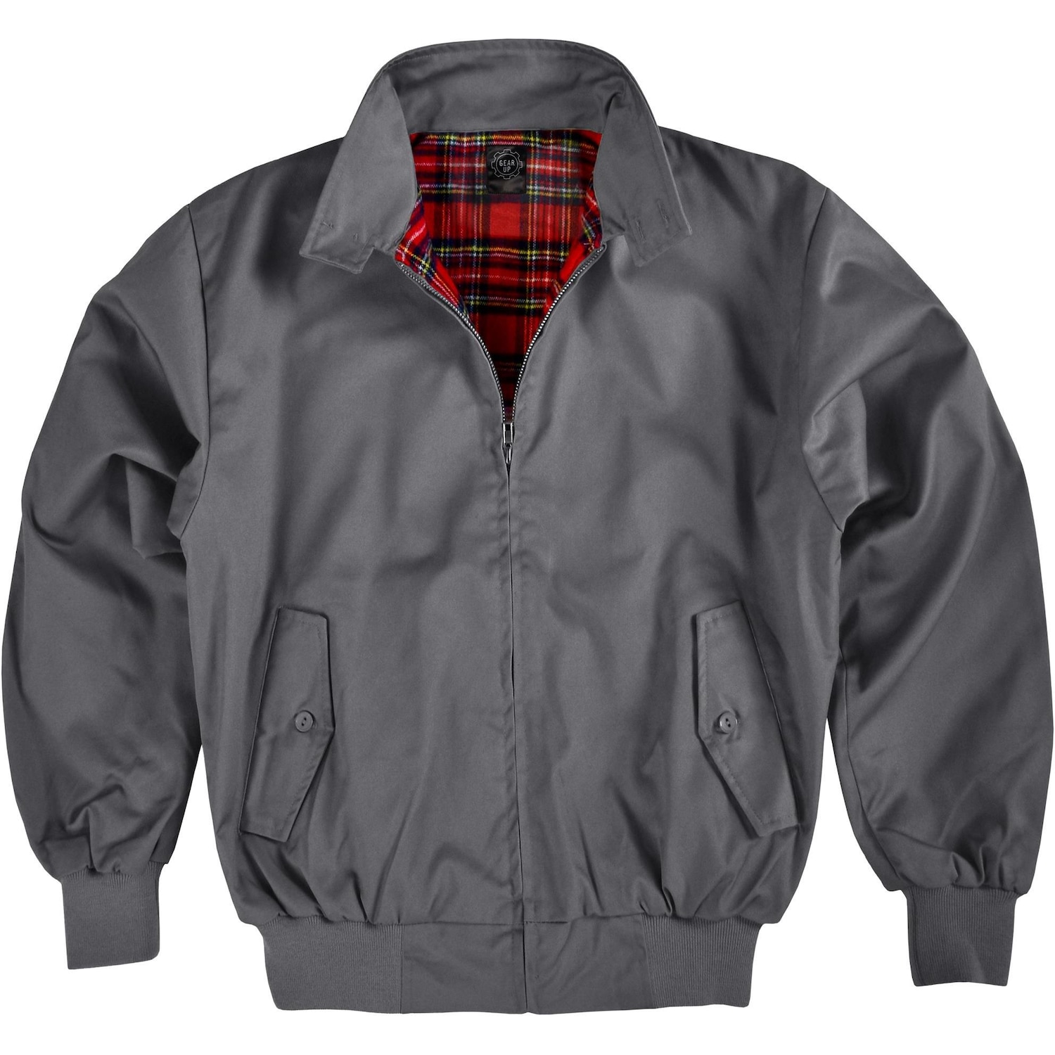 Gear Up, Herren, Jacke, Herren Harrington Jacke (4XL), Grau, 4XL von Gear Up