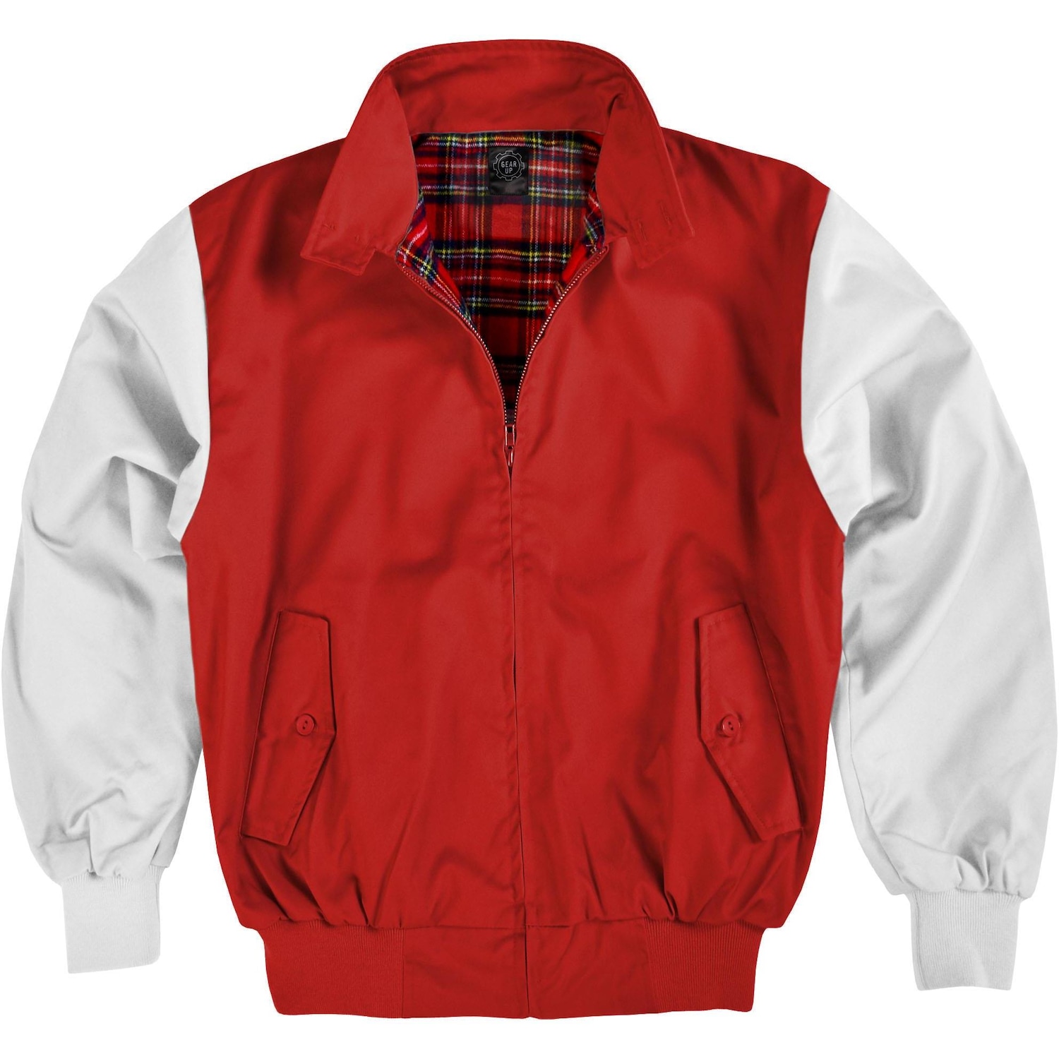 Gear Up, Herren, Jacke, Herren Harrington Jacke (4XL), Rot, 4XL von Gear Up