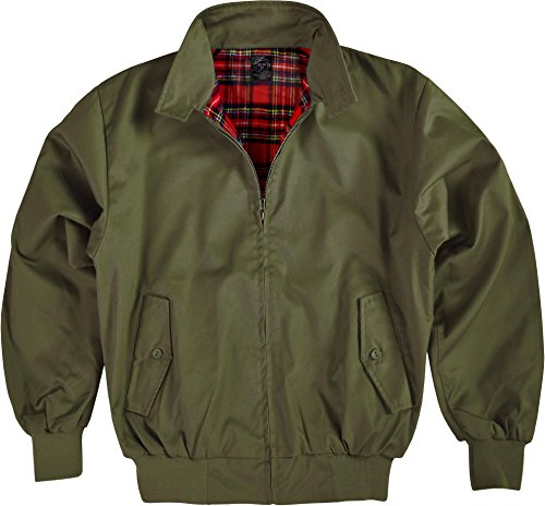 Original GearUp® Harrington Jacke English Style in 12 verschiedenen Designs wählbar Farbe Oliv Größe S von Gear Up