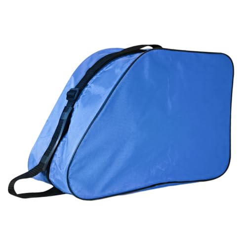 Geardeangloow Rollschuh-Tasche, strapazierfähige Tragetasche für Eiskunstlauf, Schlittschuhzubehör, blau, dunkelblau von Geardeangloow