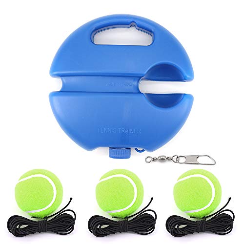 Gearific Tennis Trainer Tennis Trainingsgerät Tool Selbstübender Tennisball mit Seil Selbststudium Tennis Rebound Spieler mit Trainer Baseboard mit 3 Trainingsbällen Gearific Tennis Trainer Tennis Trainingsgerät Tool Selbstübender Tennisball mit Seil Selbststudium Tennis Rebound Spieler mit Trainer Baseboard mit 3 Trainingsbällen von Gearific