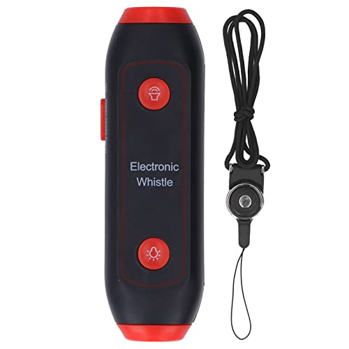 Gearwell Elektronische Pfeife, Blaspfeife mit 3 Lautstärkestufen und LED-Licht, Notfallpfeife mit hoher Lautstärke für Trainer, Schiedsrichter, Fußballsportarten (Red) von Gearwell