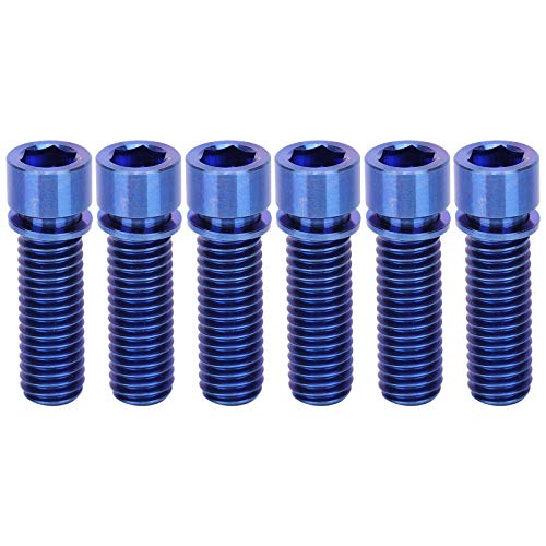 Gearwell M8x25mm Steuersatz-Vorbauschrauben – Lenkerschrauben aus Titanlegierung, Fahrrad-Vorbauschrauben, langlebige Fahrradersatzteile, hochwertiges Zubehör (Blue) von Gearwell