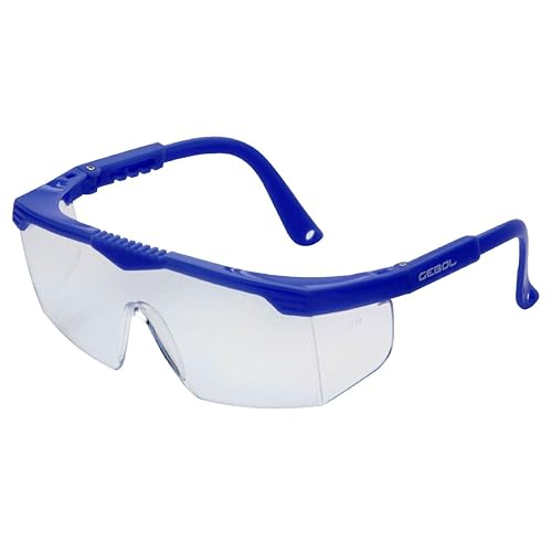 Gebol Kinder Schutzbrille Safety Kids blau | Hoher Tragekomfort durch leichte Bauweise und einstellbare Bügel | kratzfest | Universalgröße | für Kinder | blau | 1 Stück von Gebol