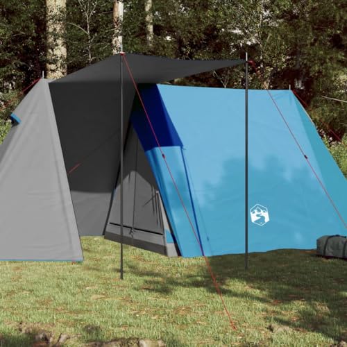 Gecheer Campingzelt 3 Personen Camp Zelt Trekkingzelt Kuppelzelt Familienzelt Blau 465x220x170 cm 185T TAFT von Gecheer