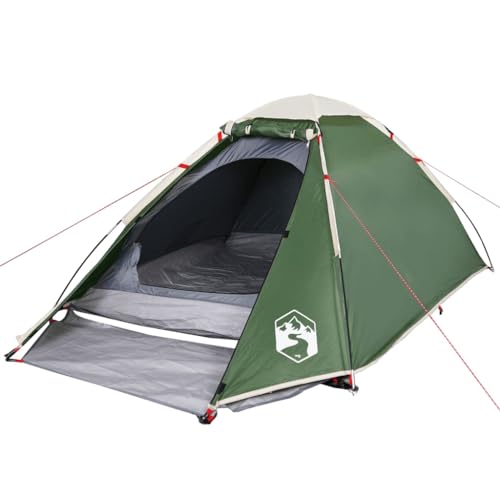 Gecheer Kuppel Campingzelt 4 Personen Trekkingzelt Outdoor Zelt Dunkel Wasserdicht Grün von Gecheer