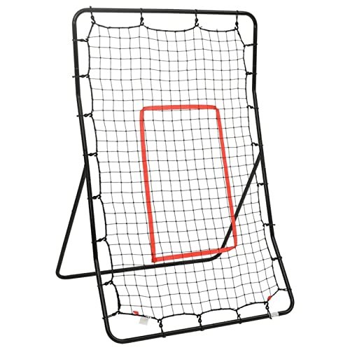 Gecheer Softball Rebounder Fußball-Rebounder Kickback Tor Rückprallwand Trainingsnetz Übungsnetz für Baseball Volleyball Basketball 88 x 79 x 137 cm (B x T x H),Stahl,Schwarz von Gecheer