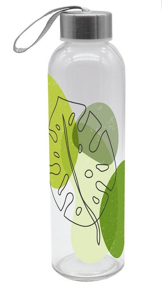 Geda Labels GmbH Trinkflasche Blätter, Grün, 500 ml, spülmaschinengeeignet von Geda Labels GmbH