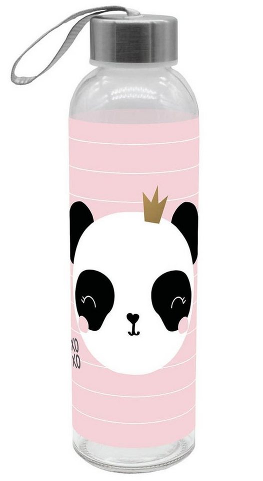 Geda Labels GmbH Trinkflasche Panda XOXO, Rosa, 500 ml, spülmaschinengeeignet von Geda Labels GmbH