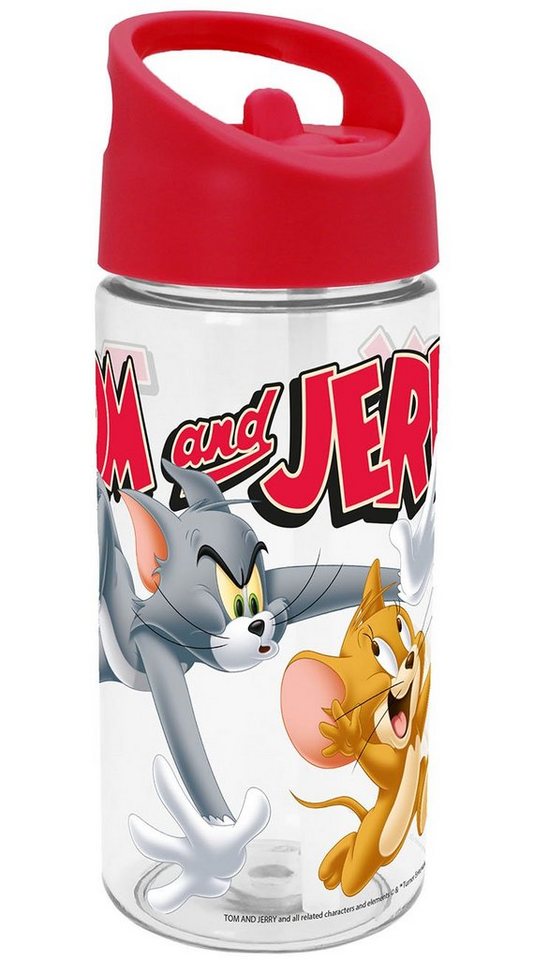 Geda Labels GmbH Trinkflasche Tom & Jerry, Rot, 450 ml, nicht spülmaschinengeeignet von Geda Labels GmbH