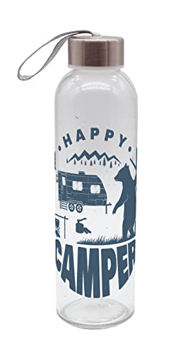 GEDA LABELS Unisex Jugend Happy Camper Trinkflasche, bunt, 500 ml von Gedalabels