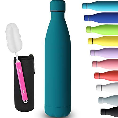 GeeRic Trinkflasche 1L Edelstahl Edelstahl Trinkflasche Doppelwandige Edelstahl Trinkflasche 1000ml Auslaufsicher BPA-frei rostfrei Isolierflasche und Hält kalte Mit Tassenbürste, Tassenschutz GeeRic Trinkflasche 1L Edelstahl Edelstahl Trinkflasche Doppelwandige Edelstahl Trinkflasche 1000ml Auslaufsicher BPA-frei rostfrei Isolierflasche und Hält kalte Mit Tassenbürste, Tassenschutz von GeeRic