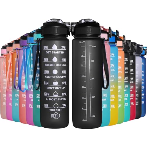 GeeRic Trinkflasche 1L Sport Wasserflasche BPA-freies Kohlensäure geeignet Wasserflasche für Uni, Sport, Fitness, Fahrrad, Outdoor GeeRic Trinkflasche 1L Sport Wasserflasche BPA-freies Kohlensäure geeignet Wasserflasche für Uni, Sport, Fitness, Fahrrad, Outdoor von GeeRic