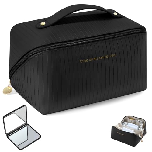 Kosmetiktasche,GeeRic Reise Große Make-up-Tasche Schminktasche Kosmetiktasch Organizer Mit Kosmetikspiegel,Waschbeutel wasserdichte PU Leder mit Griff Niedliche Vielseitige Reißverschlusstasche Kosmetiktasche,GeeRic Reise Große Make-up-Tasche Schminktasche Kosmetiktasch Organizer Mit Kosmetikspiegel,Waschbeutel wasserdichte PU Leder mit Griff Niedliche Vielseitige Reißverschlusstasche von GeeRic