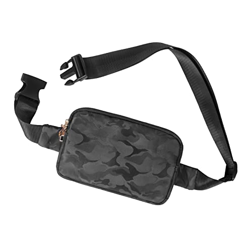 Geestock Bauchtasche Damen Gürteltasche Herren, Sport Mode Hüfttaschen Verstellbare Träger Brustbeutel, zum Wandern Laufen Einkaufen Radfahren 03 Schwarze Tarnung von Geestock