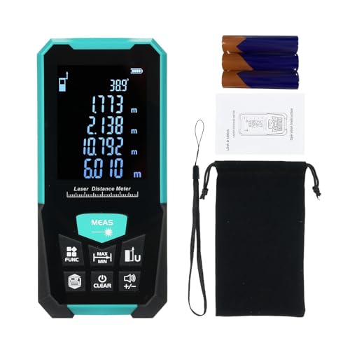 Laser Entfernungsmesser Geevorks 120M Lasermessgerät, ±2mm Genauigkeit, Hintergrundbeleuchtetes 2.4" LCD, Pythagoras/Abstand/Fläche/Volumen Messungen, IP54 mit 3*AAA-Batterie Laser Entfernungsmesser Geevorks 120M Lasermessgerät, ±2mm Genauigkeit, Hintergrundbeleuchtetes 2.4" LCD, Pythagoras/Abstand/Fläche/Volumen Messungen, IP54 mit 3*AAA-Batterie von Geevorks