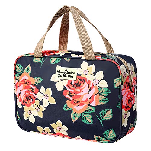 Kulturbeutel für Damen und Mädchen, große Reise-Kosmetiktasche, tragbar, wasserdicht, Make-up-Organizer, Badezimmer, Duschtasche für Geschäftsreisen, Fitnessstudio, Urlaub, Haushalt, rose von Gehanico