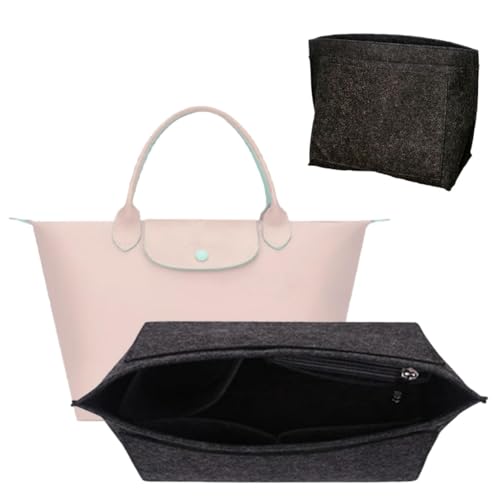 Taschen-Organizer für Longchamp Aufbewahrung und Verarbeitung Innentasche Innenbeutel Handtaschen Organizer (Schwarz,S（21 * 17 * 13）) von Gehanico