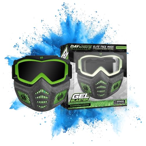 Gel Blaster Elite Gesichtsmaske - Leuchtende taktische Gesichtsmaske im Dunkeln, Abnehmbare Schutzbrillen & verstellbares Kopfband, Belüftetes Kiefergestell passt zu allen Gesichtstypen - ab 14 Jahren Gel Blaster Elite Gesichtsmaske - Leuchtende taktische Gesichtsmaske im Dunkeln, Abnehmbare Schutzbrillen & verstellbares Kopfband, Belüftetes Kiefergestell passt zu allen Gesichtstypen - ab 14 Jahren von Gel Blaster