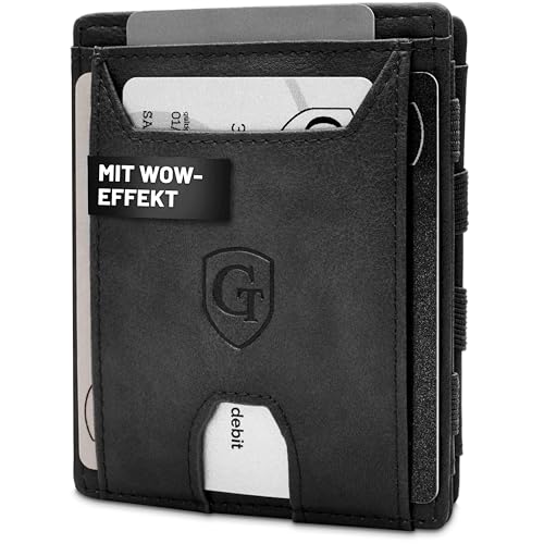 GenTo FLAPLET - Geldbörse mit/ohne Münzfach - TÜV geprüfter RFID NFC Schutz - Magic Wallet - Magischer Geldbeutel - Inklusive Geschenkbox - Smart Wallet - Portemonnaie für Herren/Damen von GenTo Design Germany
