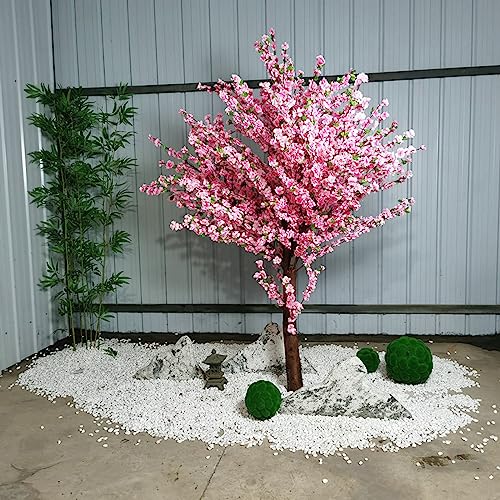 1.5x1.5m/4.9x4.9ft Pink Simulation Plant Artificial Cherry Blossom Trees Wishing Tree Fake Silk Flower Peach Tree Indoor Outdoor Party Restaurant Mall Decoration 2.3x1.5m/7.5x4.9ft von Generic