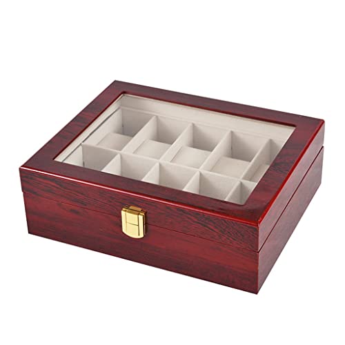 10/12 Slot Grid Watch Box Lagerung Glas Fall Display Box Uhr Display von Generic