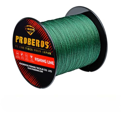 100M PE Geflochtene Angelschnur mit starker 4-Fach Flechtung Angelschnur Geflochten Flexibel Fishing Line, Angelsehne, Angel Schnur PE Geflecht Fischdraht (Grvn,0.45mm - 31.7kg) von Generic